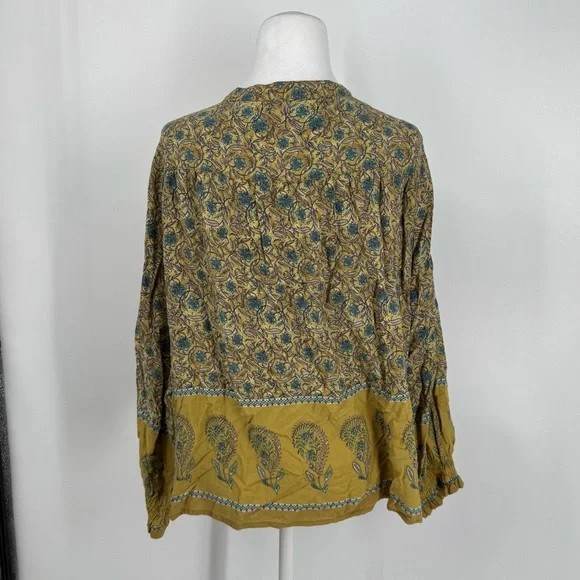 Natural Life Paisley Floral Tie Blouse - Picture 6 of 9